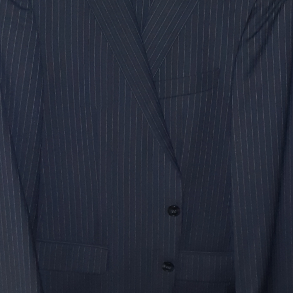 Joseph Abboud Navy Blue & White Pinstripped Suit